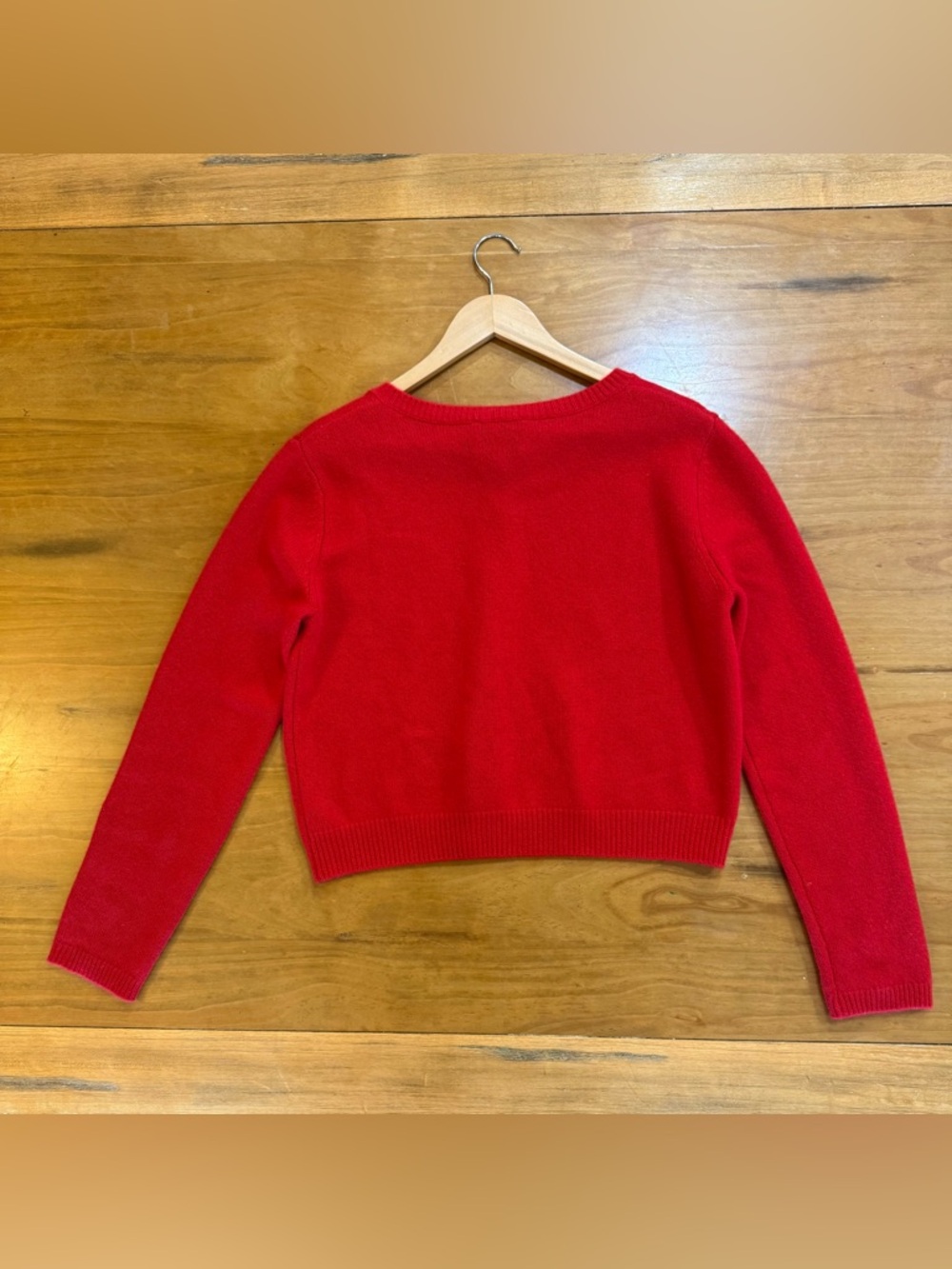 ❤️ Reformation Red Cashmere Cropped Cardigan - Picture 5 of 16